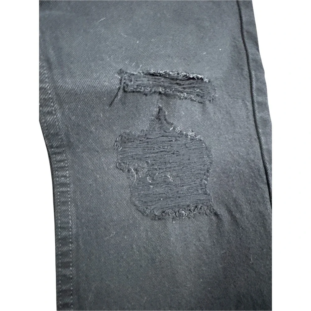 Levi's Levis Men 511 Slim Distressed Black Denim Stretch Jeans Mens Size 32 X 34